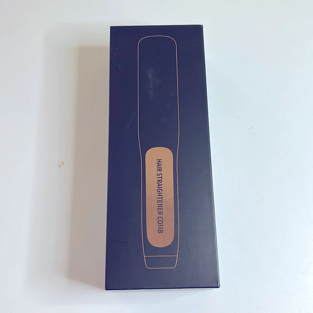 White With Rose Gold Cordless Rechargeable Straightening Brush